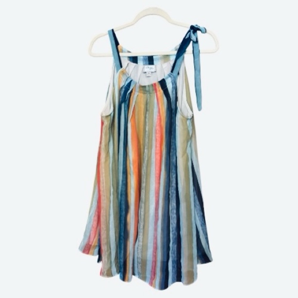 Beige by Eci Striped Tank Top Dress